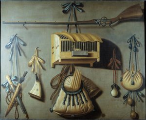 Nature morte avec équipement de chasse